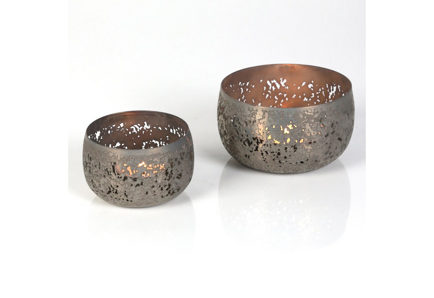 Casa Moro Windlicht 2er Set Teelichthalter Bronze Look Kerzenhalter (einzigartige Wohn Tisch Deko in Antik Look), für Teelicht Ostern Muttertag Dekoration Geschenk-Idee Massimo 70809-2 von Casa Moro