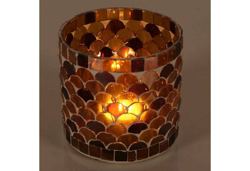 Casa Moro Windlicht Orientalisches Mosaik Windlicht Athen Gelb aus Glas handgefertigt (Boho Teelichthalter Kerzenständer Kerzenhalter, Glaswindlicht in den Größen S und M oder 2er Set bestellbar), Ramadan Dekoration Tisch Deko von Casa Moro