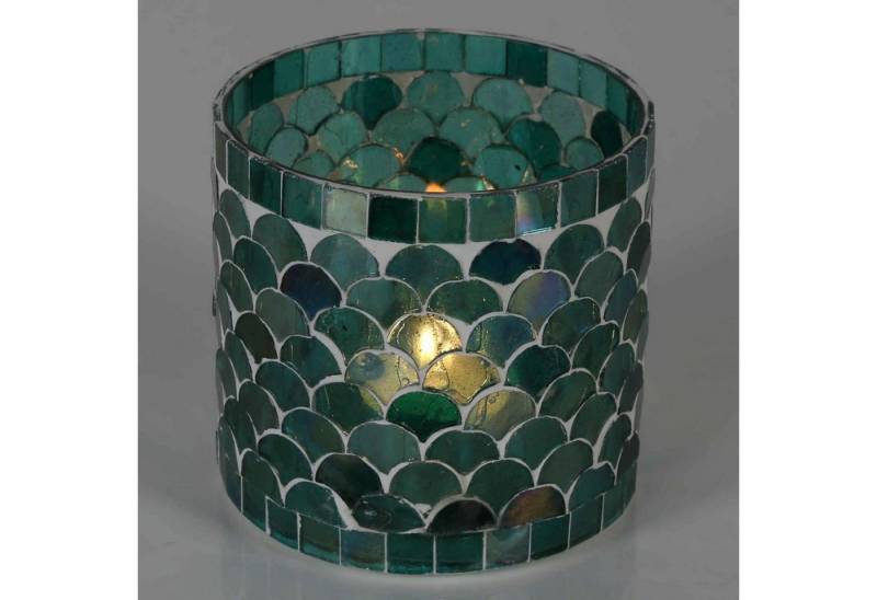 Casa Moro Windlicht Orientalisches Mosaik Windlicht Athen Grün aus Glas handgefertigt (Boho Chic Teelichthalter Kerzenständer Kerzenhalter, Glaswindlicht in den Größen S und M oder als 2er Set bestellbar), Ramadan Eid Mubarak Dekoration von Casa Moro