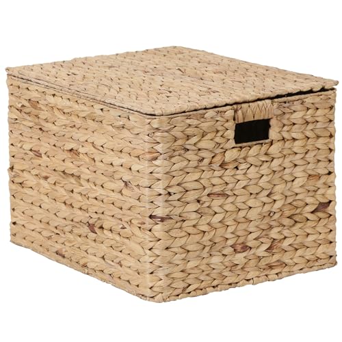 Casa Moro XL Aufbewahrungsbox Wäschesammler Flechttruhe 70L Kiste aus Seegras Truhe mit Deckel Box für Decken Kissen Kleidung Bad Schrank Boho Chic Natur von Casa Moro