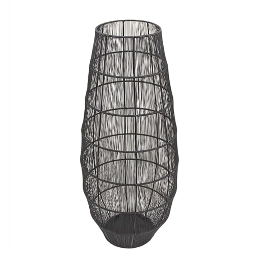 Casa Moro XXL Metall Windlicht Mounia Mittel schwarz Ø 36 cm rund Höhe 77 cm | Boho Chic Kerzenhalter extra groß | Wohn-Deko dekorativer Blickfang extravagante Drahtlaterne IR-6608 von Casa Moro