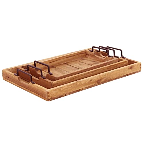 Serviertablett Tablett Gloria Teakholz Holztabletts mit Griff 3er Set rechteckig stapelbar Servier-Tablett für Frühstück Couchtisch Garten Serviertablett Tablett Gloria Teakholz Holztabletts mit Griff 3er Set rechteckig stapelbar Servier-Tablett für Frühstück Couchtisch Garten von Casa Moro