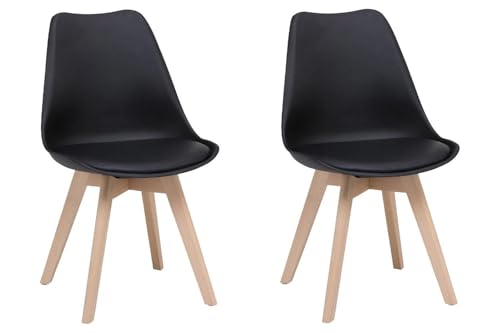 Casa Nova Stühle - Braun - Schwarz - Holzgestell - Kunstleder - Kunststoff - 2er Set Casa Nova Stühle - Braun - Schwarz - Holzgestell - Kunstleder - Kunststoff - 2er Set von Casa Nova