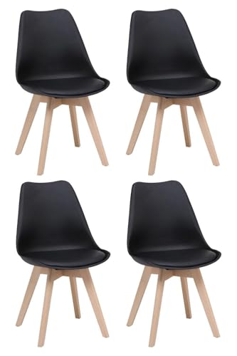 Casa Nova Stühle - Braun - Schwarz - Holzgestell - Kunstleder - Kunststoff - 4er Set Casa Nova Stühle - Braun - Schwarz - Holzgestell - Kunstleder - Kunststoff - 4er Set von Casa Nova