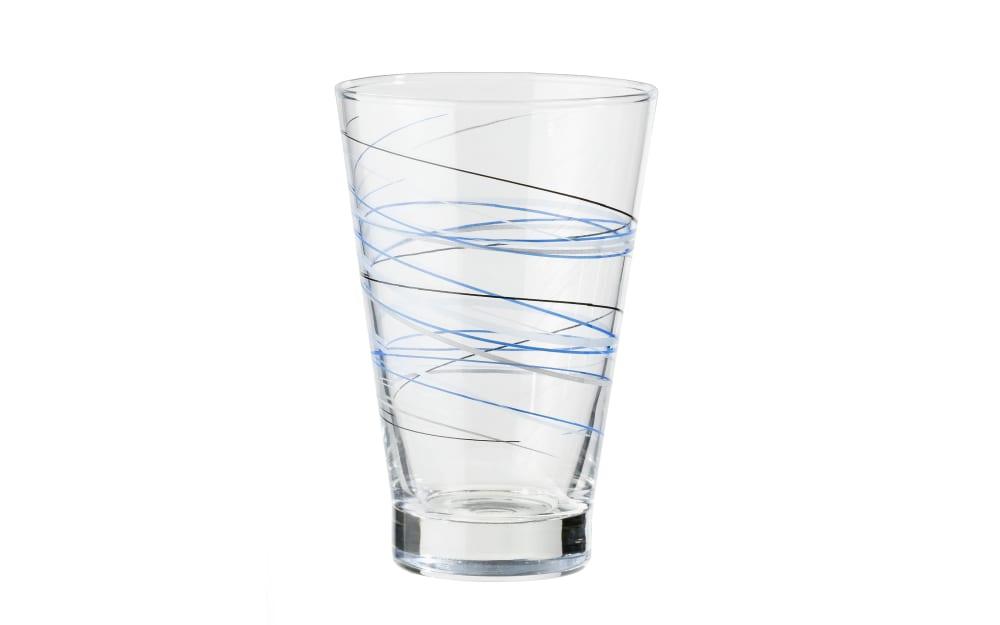 Trinkglas in klar/blau, 435 ml von Casa Nova