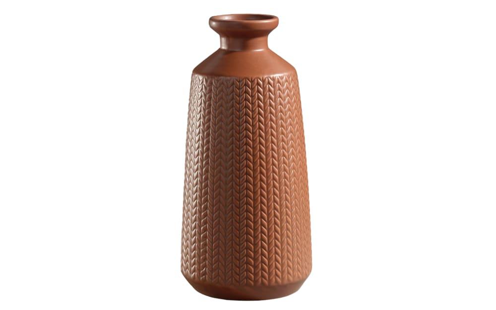 Vase in ziegelrot, 23,4 cm von Casa Nova