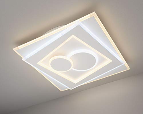 casa NOVA Deckenleuchte LED STAIRS (BHT 53x7x53 cm) BHT 53x7x53 cm weiß Deckenleuchte Deckenlampe von Casa Nova