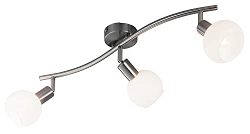 casa NOVA Strahler - Silbergrau - Metall - 3-flammig - B 60,5 cm - Spot Deckenleuchte Deckenlampe von Casa Nova