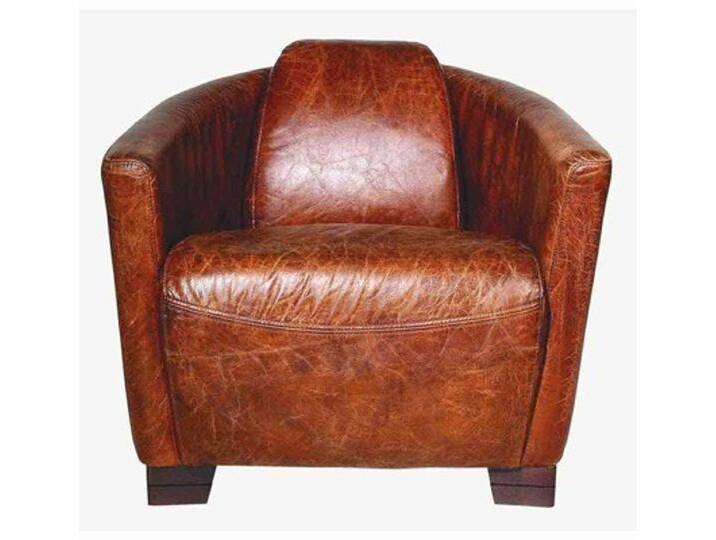 Art Deco Echtleder Sessel Ebony Leder / Ciger - Braun - Clubsessel - Lounge Sessel Art Deco Echtleder Sessel Ebony Leder / Ciger - Braun - Clubsessel - Lounge Sessel von Casa Padrino