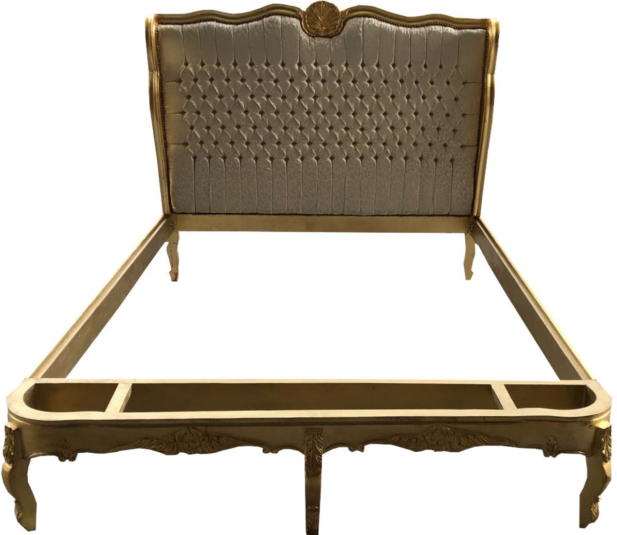 Barock Bett Gold / Creme Satinstoff 180 x 200 cm aus der Luxus Kollektion von Casa Padrino Barock Bett Gold / Creme Satinstoff 180 x 200 cm aus der Luxus Kollektion von Casa Padrino von Casa Padrino