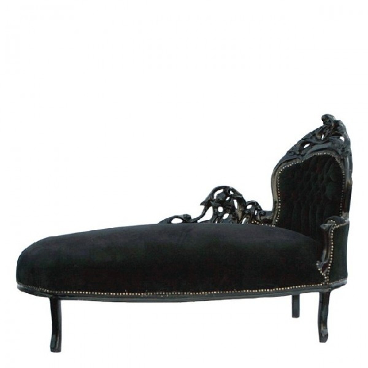 Barock Chaiselongue Schwarz/Schwarz Barock Chaiselongue Schwarz/Schwarz von Casa Padrino