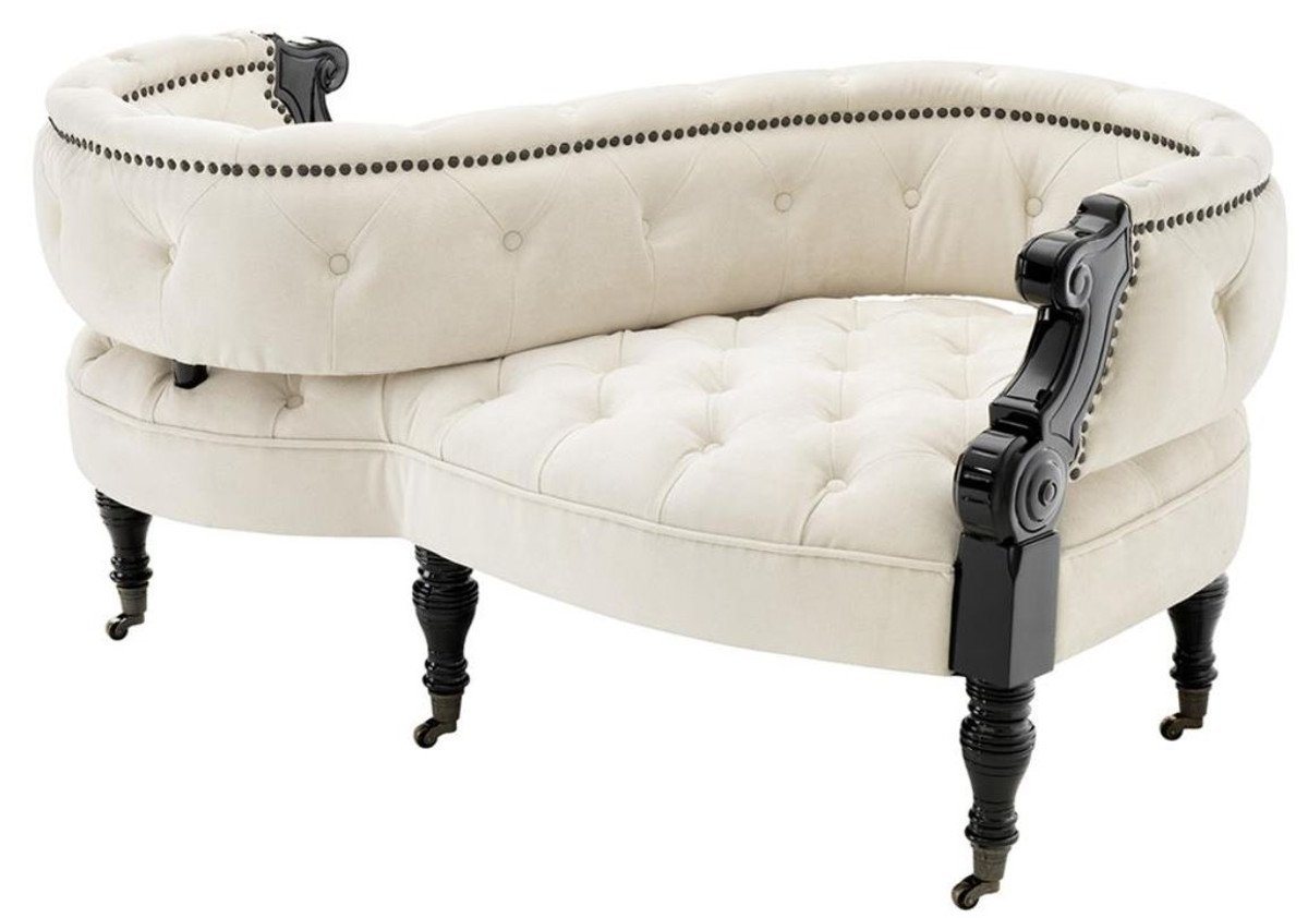 Casa Padrino 2-Sitzer 2-seitiges Sofa auf Rollen 130 x 70 x H. 66 cm - Luxus Hotel Kollektion von Casa Padrino