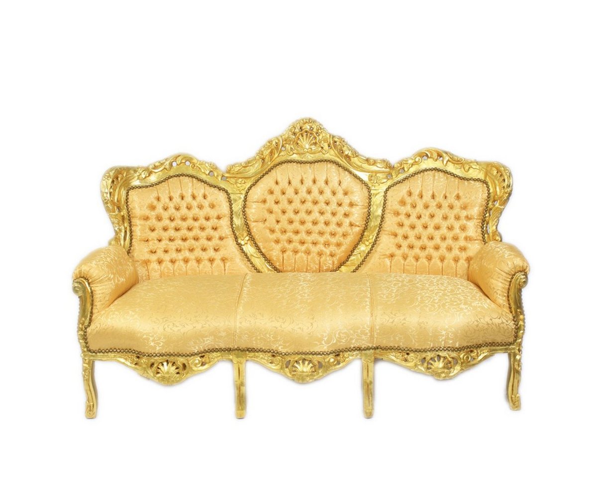 Casa Padrino 3-Sitzer Barock 3-er Sofa King" Gold Muster / Gold - Möbel Barock" von Casa Padrino