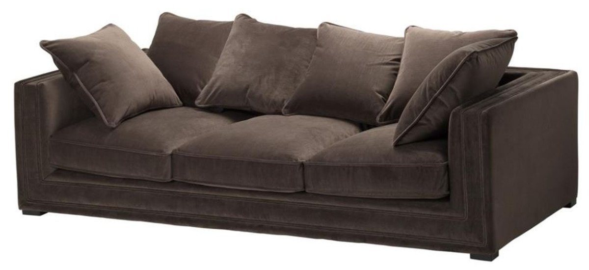 Casa Padrino 3-Sitzer Luxus Designer 3er Sofa Braun - Luxus Hotel Möbel von Casa Padrino