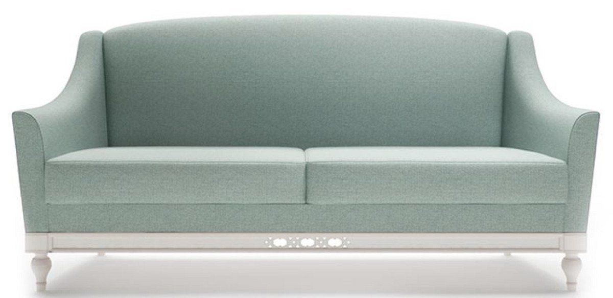Casa Padrino 3-Sitzer Luxus Jugendstil 3er Sofa Mintgrün / Weiß 185 x 90 x H. 96 cm - Luxus Qualität von Casa Padrino