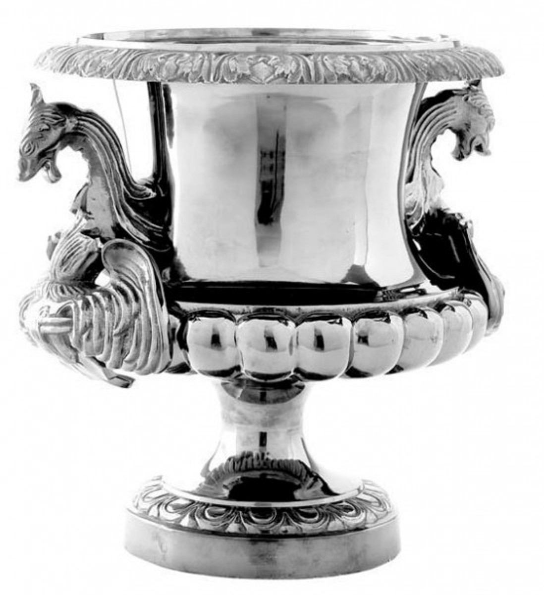 Casa Padrino Antik Stil Barock Blumenvase Antik Silberfarben - Pflanzentopf - Hotel Dekoration - BlumengefÃ¤ss von Casa Padrino