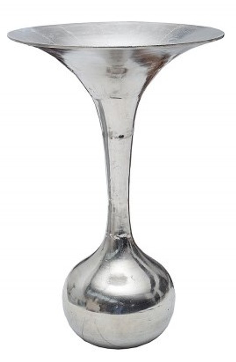 Casa Padrino Antik Stil Barock Blumenvase Raw Aluminium 90cm - Pflanzentopf - Hotel Dekoration - BlumengefÃ¤ss Standvase von Casa Padrino