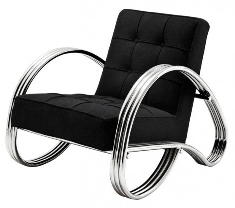 Casa Padrino Art Deco Sessel Chrom / Schwarz Mod4 - Club Sessel - Lounge Sessel, Lounge Sessel Casa Padrino Art Deco Sessel Chrom / Schwarz Mod4 - Club Sessel - Lounge Sessel, Lounge Sessel von Casa Padrino