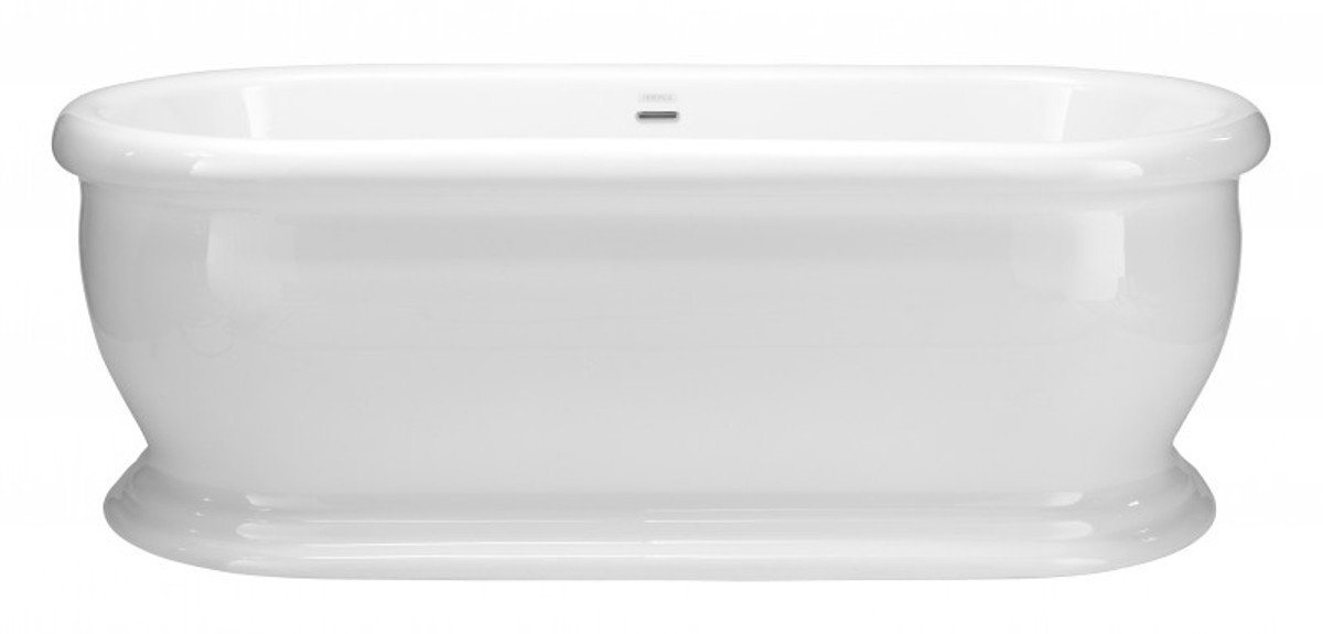 Casa Padrino Badewanne Art Deco Badewanne freistehend Weiß Modell He-Der 1735mm - Freistehende Retro Antik Badewanne Barock von Casa Padrino