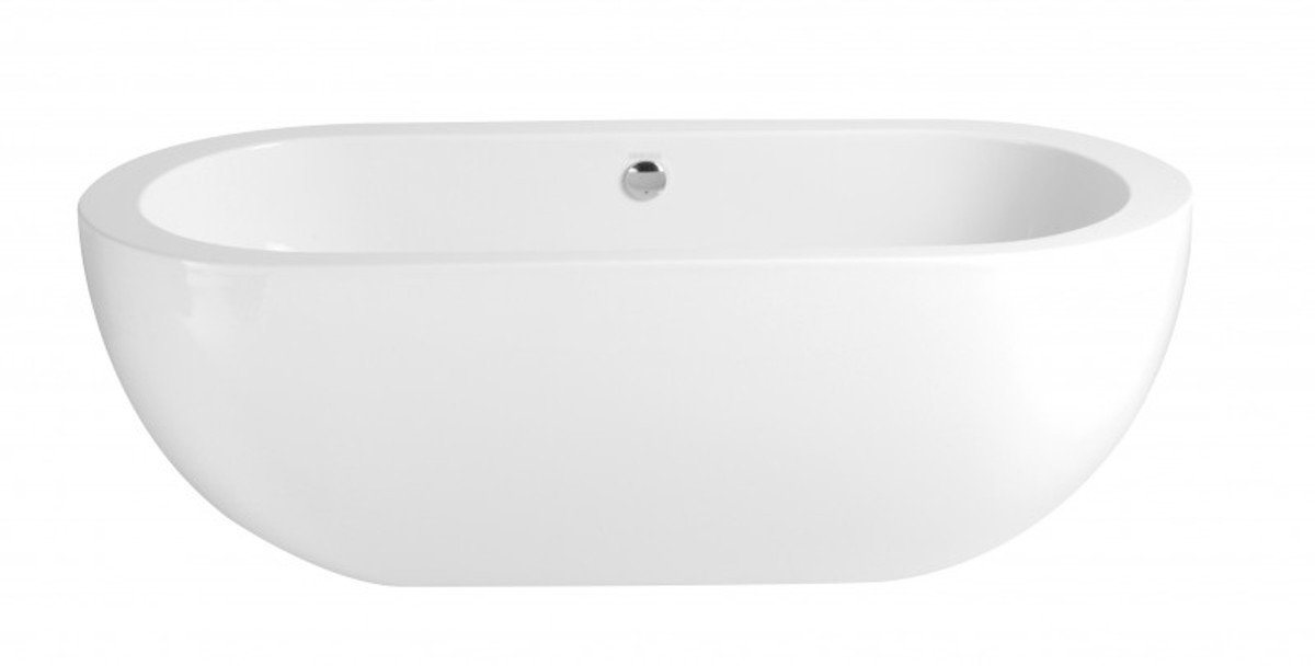 Casa Padrino Badewanne Art Deco Badewanne freistehend Weiß Modell He-Ele 1800mm - Freistehende Retro Antik Badewanne Barock von Casa Padrino