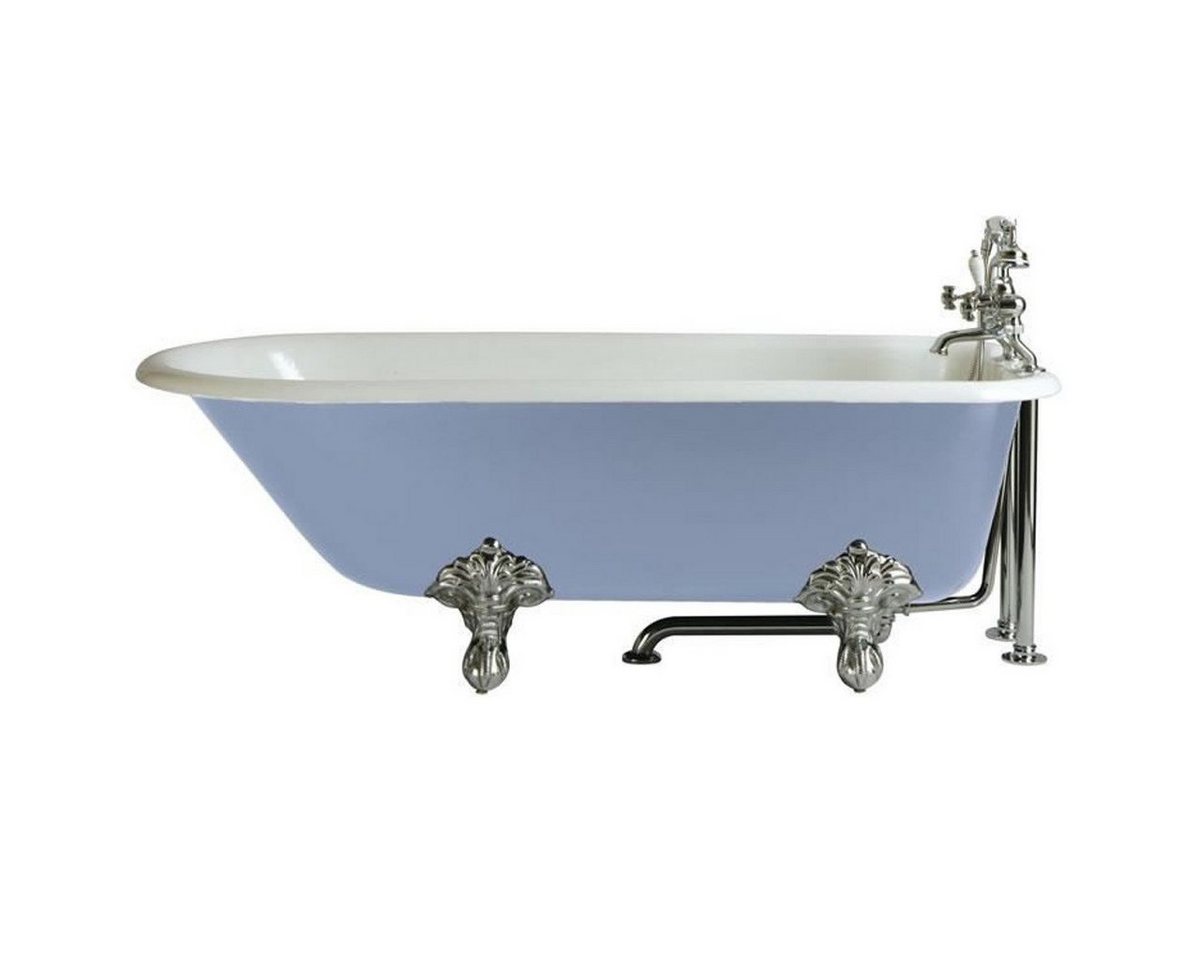 Casa Padrino Badewanne Luxus Gusseisen Badewanne Hellblau / Weiß 170 cm - Freistehende Badewanne - Barock & Jugendstil Badezimmer Möbel von Casa Padrino