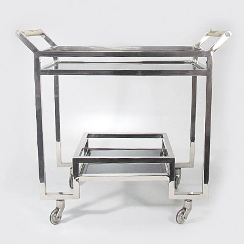 Casa Padrino Bar Trolley Servierwagen aus Messing vernickelt 74 x 40 x H. 69 cm - Hotel & Restaurant Einrichtung Möbel Casa Padrino Bar Trolley Servierwagen aus Messing vernickelt 74 x 40 x H. 69 cm - Hotel & Restaurant Einrichtung Möbel von Casa Padrino