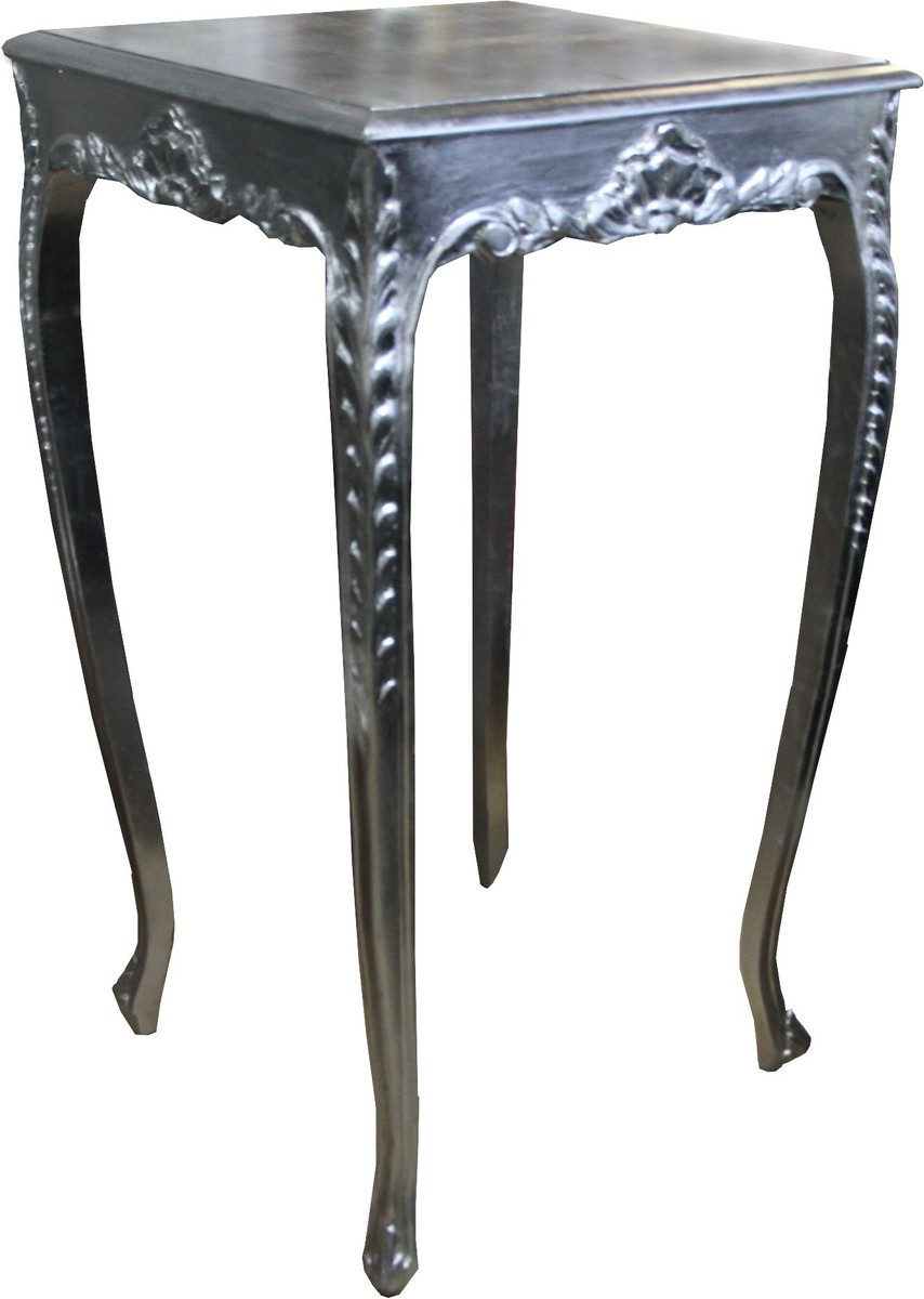 Casa Padrino Barock Bar Tisch Silber Höhe 112 cm, Breite 60 cm - Antik Möbel Casa Padrino Barock Bar Tisch Silber Höhe 112 cm, Breite 60 cm - Antik Möbel von Casa Padrino