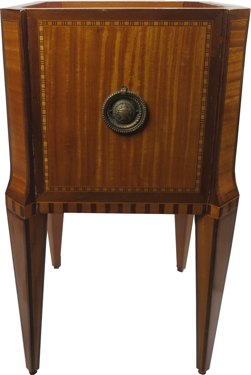 Casa Padrino Barock Blumenvase Mahagoni / Messing - Hotel Dekoration - BlumengefÃ¤ss - Blumentopf - Antik Stil von Casa Padrino