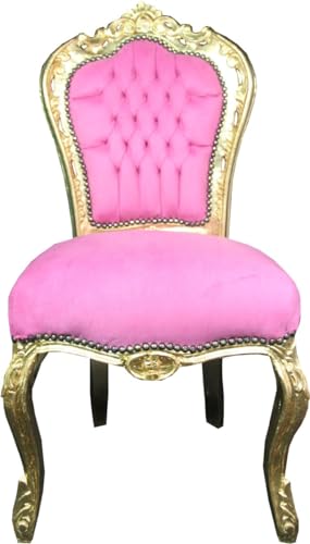 Casa Padrino Barock Esszimmer Stuhl Rosa/Gold Mod3 - Limited Edition von Casa Padrino
