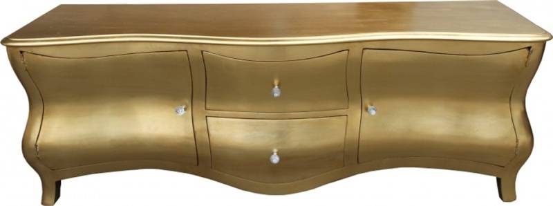 Casa Padrino Barock Fernsehkommode Gold Antik-Look 173 cm - Fernsehschrank - Sideboard Casa Padrino Barock Fernsehkommode Gold Antik-Look 173 cm - Fernsehschrank - Sideboard von Casa Padrino