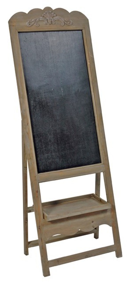 Casa Padrino Barock Gastronomie Tafel mit Ständer, Schreibtafel aus Holz, Antik-Look, braun Casa Padrino Barock Gastronomie Tafel mit Ständer, Schreibtafel aus Holz, Antik-Look, braun von Casa Padrino