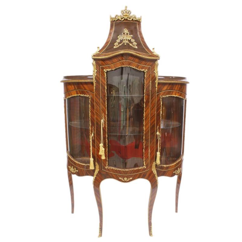Casa Padrino Barock Glas Vitrine Vitrinenschrank - Barock Möbel - Vitrinenschrank 125 x 50 x H 198 cm - Wohnzimmerschrank Schrank Mahagoni / Gold Casa Padrino Barock Glas Vitrine Vitrinenschrank - Barock Möbel - Vitrinenschrank 125 x 50 x H 198 cm - Wohnzimmerschrank Schrank Mahagoni / Gold von Casa Padrino