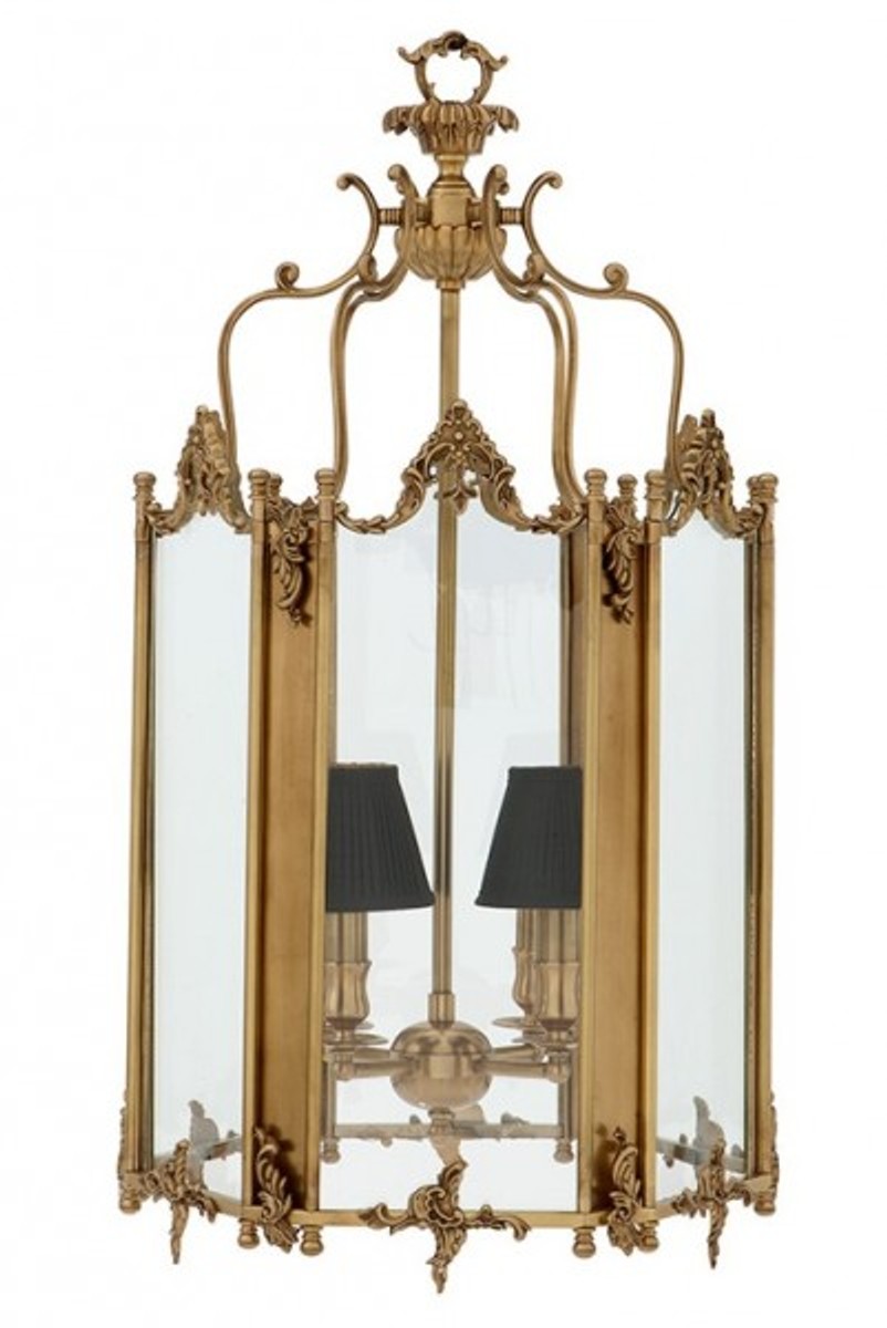 Casa Padrino Barock Hängeleuchte aus Messing Antik-Look, 4 Flammiger Kronleuchter, Breite 39 cm, Höhe 73 cm, Tiefe 42 cm - Barock Schloss Lampe - feinste Qualität Casa Padrino Barock Hängeleuchte aus Messing Antik-Look, 4 Flammiger Kronleuchter, Breite 39 cm, Höhe 73 cm, Tiefe 42 cm - Barock Schloss Lampe - feinste Qualität von Casa Padrino