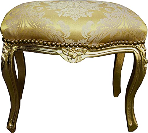 Casa Padrino Barock Hocker Gold Bouquet Muster/Gold Medium von Casa Padrino