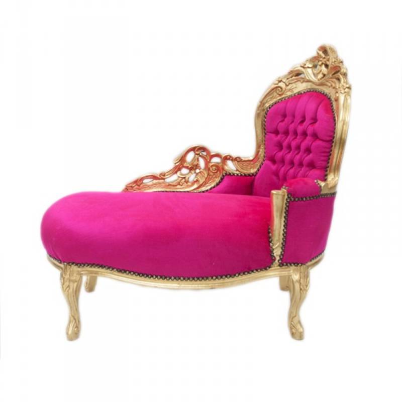 Casa Padrino Barock Kinder Chaiselongue Pink/Gold  - KindermÃ¶bel von Casa Padrino