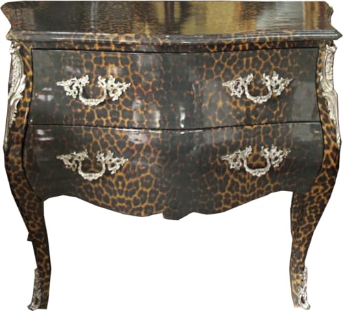 Casa Padrino Barock Kommode Leopard Grau 105 cm - Schrank Möbel von Casa Padrino