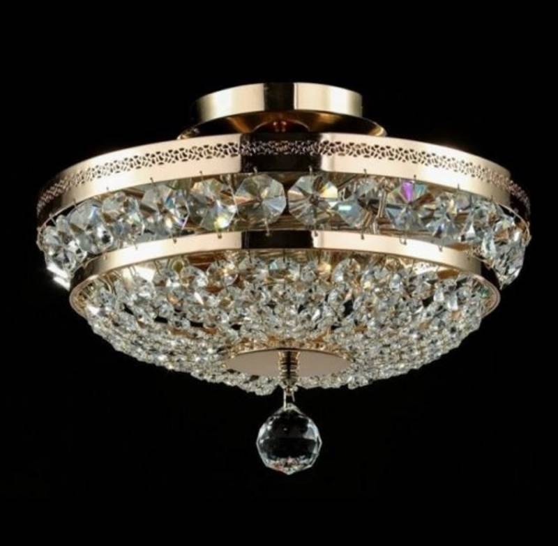 Casa Padrino Barock Kristall Decken Kronleuchter Gold 32 x H 23,5 cm Antik Stil - MÃ¶bel LÃ¼ster Leuchter Deckenleuchte Deckenlampe von Casa Padrino