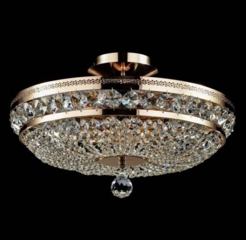 Casa Padrino Barock Kristall Decken Kronleuchter Gold 43,5 x H 26 cm Antik Stil - MÃ¶bel LÃ¼ster Leuchter Deckenleuchte Deckenlampe von Casa Padrino