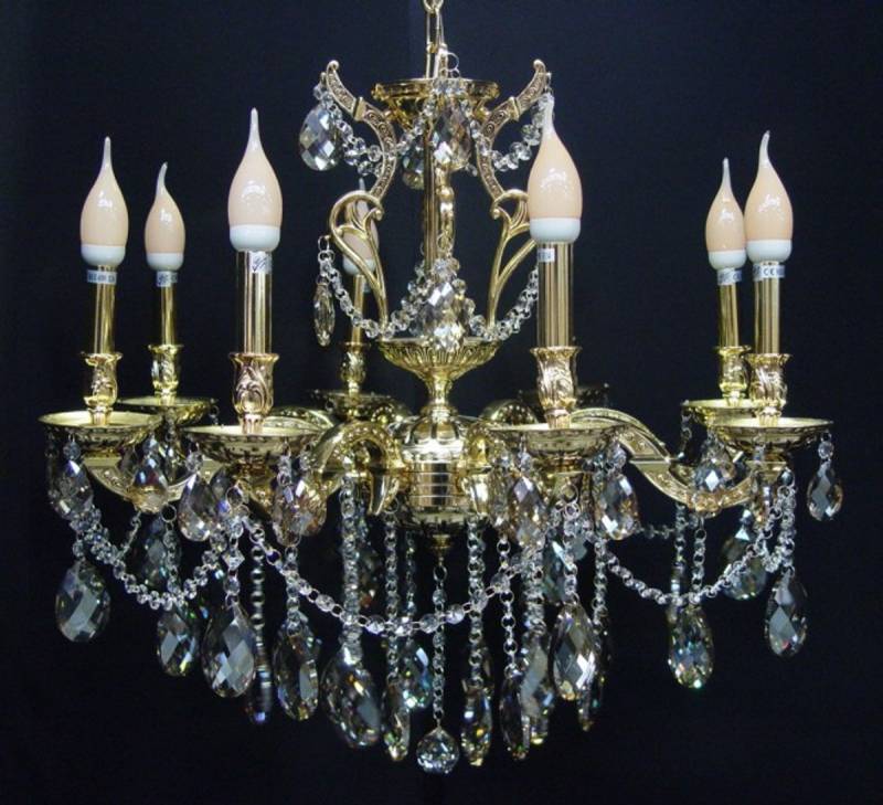 Casa Padrino Barock Kristall Kronleuchter 8-Flammig Gold ModK7 - Hängeleuchte Lüster Hängelampe Deckenlampe Casa Padrino Barock Kristall Kronleuchter 8-Flammig Gold ModK7 - Hängeleuchte Lüster Hängelampe Deckenlampe von Casa Padrino