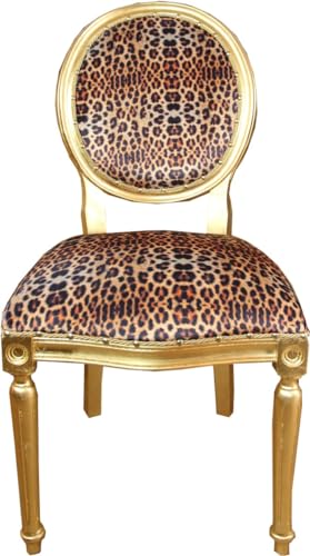 Casa Padrino Barock Luxus Esszimmer Stuhl Leopard/Gold Mod2 - Designer Stuhl - Hotel & Restaurant Möbel - Luxus Qualität von Casa Padrino