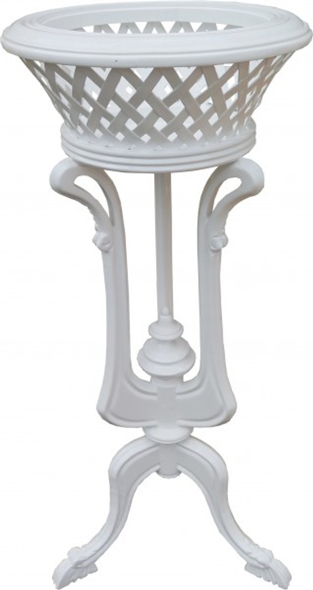 Casa Padrino Barock PflanzentopfstÃ¤nder aus Holz Weiss - BlumentopfstÃ¤nder, BlumenstÃ¤nder von Casa Padrino