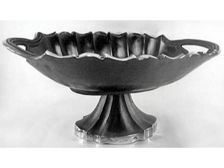 Casa Padrino Barock Schüssel Aluminium Schwarz / Silber 49 x H. 23 cm - Antik Stil von Casa Padrino