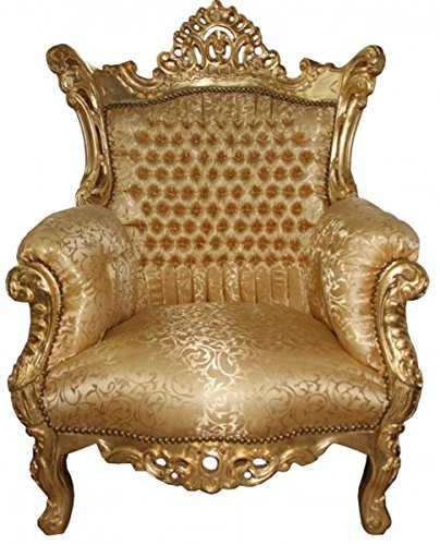 Casa Padrino Barock Sessel Al Capone Gold - Antik Stil Wohnzimmer Sessel von Casa Padrino