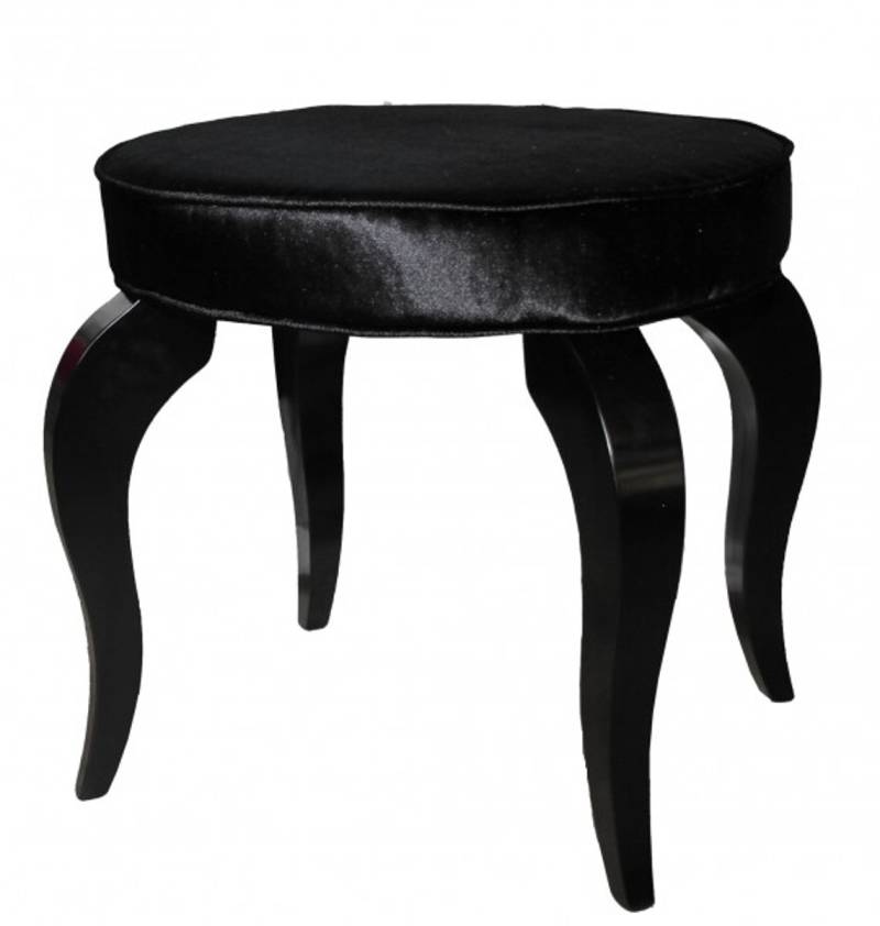 Casa Padrino Barock Sitzhocker Schwarz / Schwarz - Designer Rundhocker - Luxus Qualität Casa Padrino Barock Sitzhocker Schwarz / Schwarz - Designer Rundhocker - Luxus Qualität von Casa Padrino
