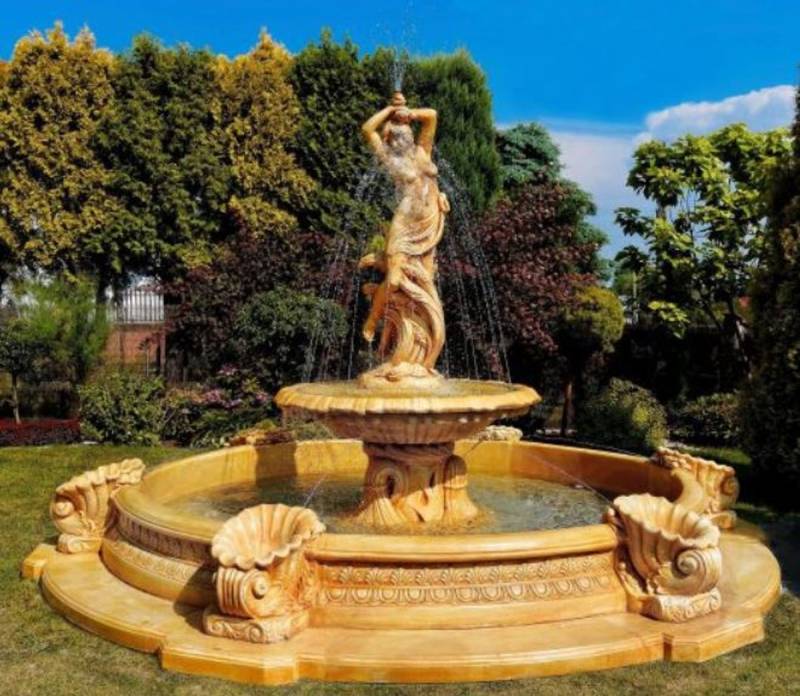 Casa Padrino Barock Springbrunnen à 445 x H. 234 cm - Prunkvoller Gartenbrunnen mit Meermuschel Wasserspeier Casa Padrino Barock Springbrunnen à 445 x H. 234 cm - Prunkvoller Gartenbrunnen mit Meermuschel Wasserspeier von Casa Padrino