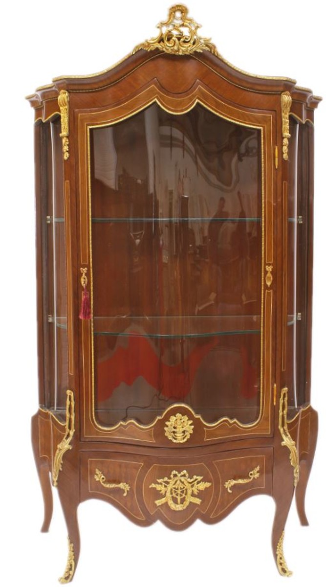 Casa Padrino Barock Vitrine 107 x 56 x H. 197 cm - Barock MÃ¶bel - Vitrinenschrank - Wohnzimmerschrank von Casa Padrino