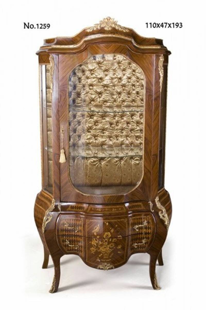 Casa Padrino Barock Vitrine 110 x 47 x H. 193 cm - Barock MÃ¶bel von Casa Padrino