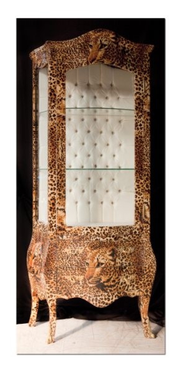 Casa Padrino Barock Vitrine Leopard - MÃ¶bel Leo Optik von Casa Padrino