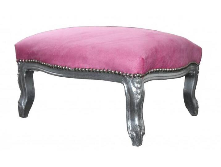 Casa Padrino Barock XXL Fußhocker Mod3 Rosa / Silber - Hocker - Antik Stil Casa Padrino Barock XXL Fußhocker Mod3 Rosa / Silber - Hocker - Antik Stil von Casa Padrino