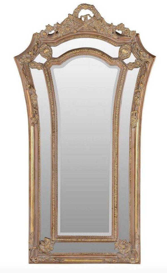 Casa Padrino Barockspiegel Barock Wandspiegel Braun / Gold 115 x H. 207 cm - Barockstil Spiegel Antik Stil Möbel von Casa Padrino